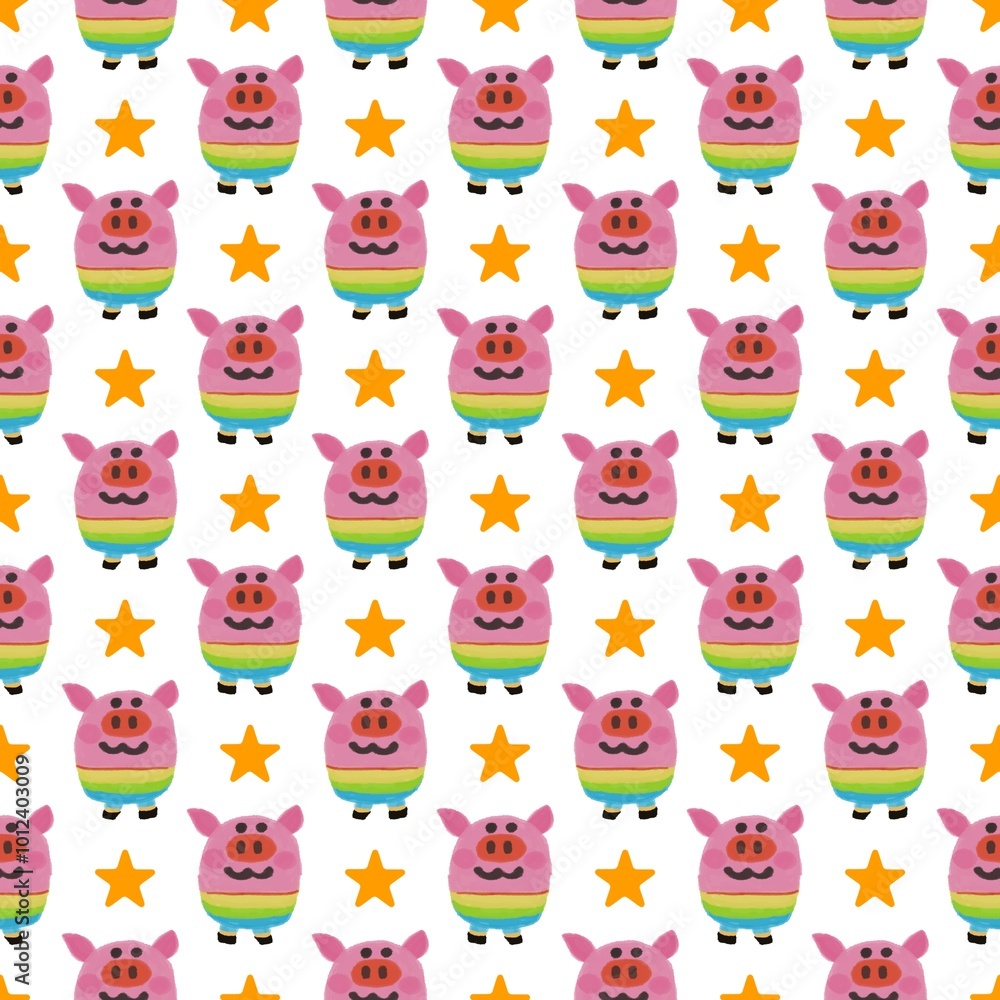 seamless pattern with funny animals seamless pattern with funny animals