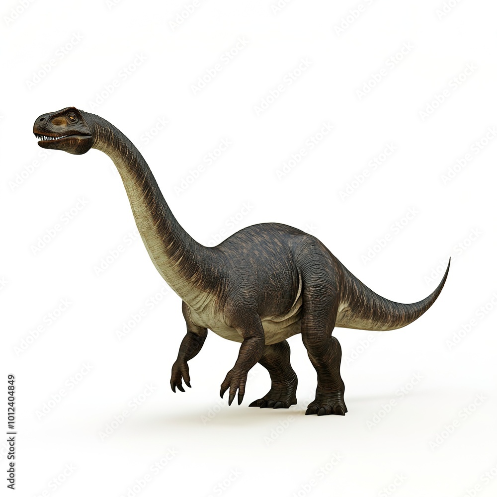 Fototapeta premium Saurischia, Sauropoda, Apatosaurus isolated on white background