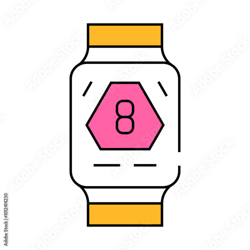 watches for blood sugar control line icon vector. watches for blood sugar control sign. isolated symbol illustration