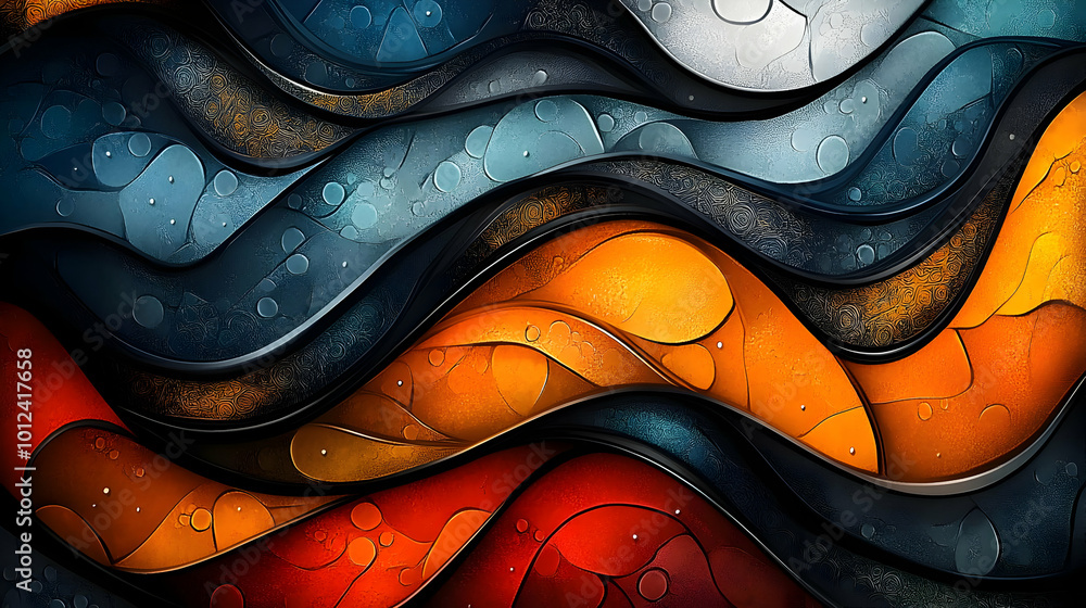 Abstract Art: Waves of Color and Texture Abstract Art: Waves of Color and Texture