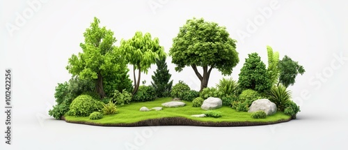 Wallpaper Mural Vibrant Isometric Tropical Jungle with Geometric Tree Shapes in a Stunning 3D Illustration for Nature Adventure and EcoFriendly Themes Torontodigital.ca