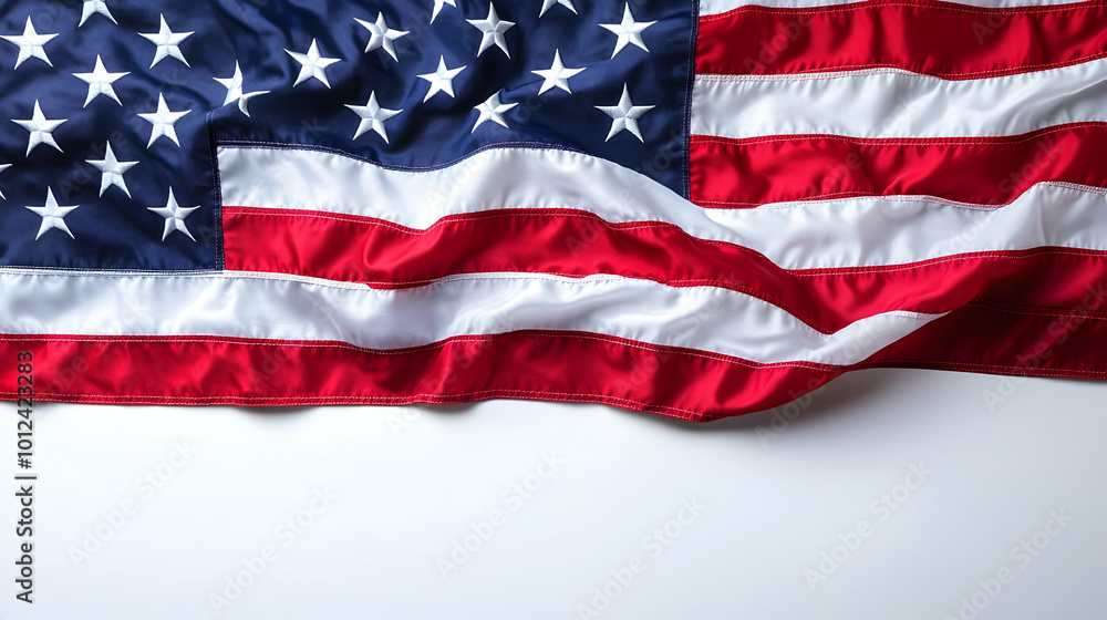 American Flag Waving Proudly, Red White and Blue, Symbol of Freedom American Flag Waving Proudly, Red White and Blue, Symbol of Freedom