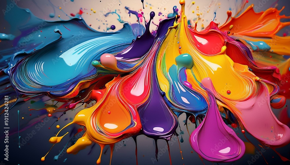 Obraz premium paint drops