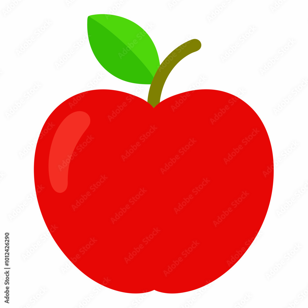 red apple with leaf on white background red apple with leaf on white background