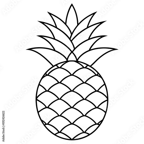 pineapple on a white