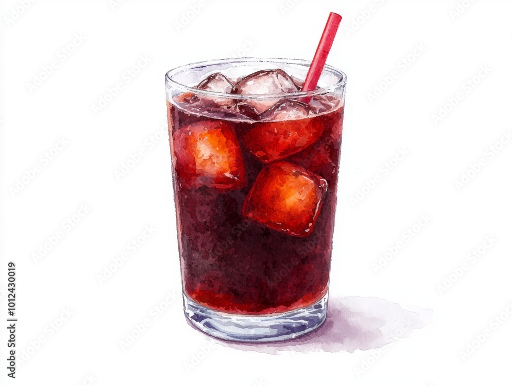 Refreshing Cold Brew Coffee with Ice Cubes Refreshing Cold Brew Coffee with Ice Cubes