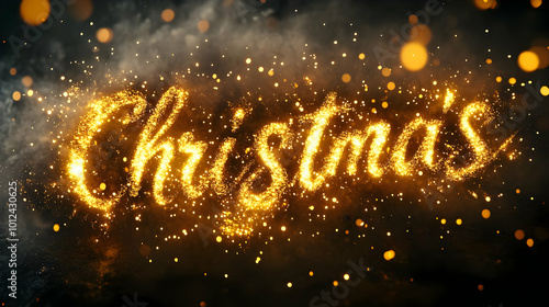 Wallpaper Mural Sparkling Christmas Illustration on Dark Background Torontodigital.ca