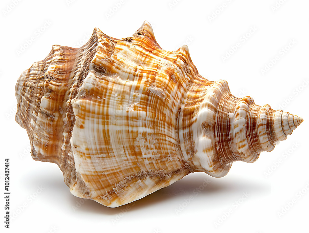 Seashell Photo - Marine Mollusk Shell on White Seashell Photo - Marine Mollusk Shell on White