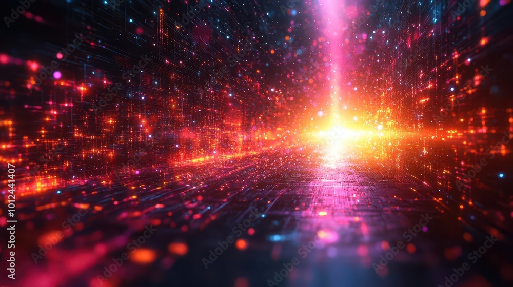 futuristic 3d abstract technology background bursting with geometric shapes and dynamic lines seamlessly integrating vibrant colors representing the essence of innovation and progress futuristic 3d abstract technology background bursting with geometric shapes and dynamic lines seamlessly integrating vibrant colors representing the essence of innovation and progress