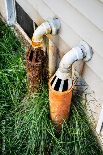 sump pump drain line. Underground water problem 