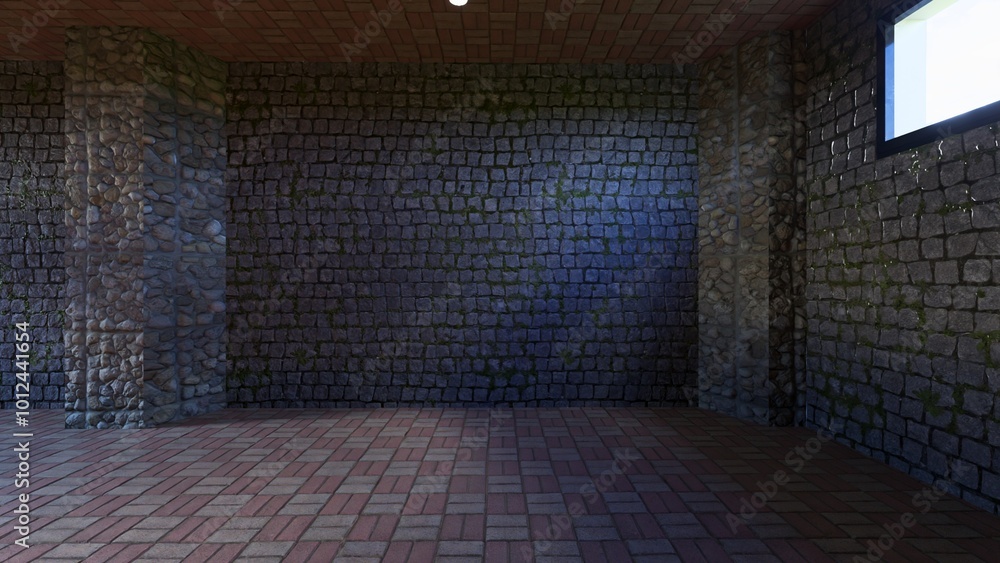empty room wall nature material 3d render background empty room wall nature material 3d render background