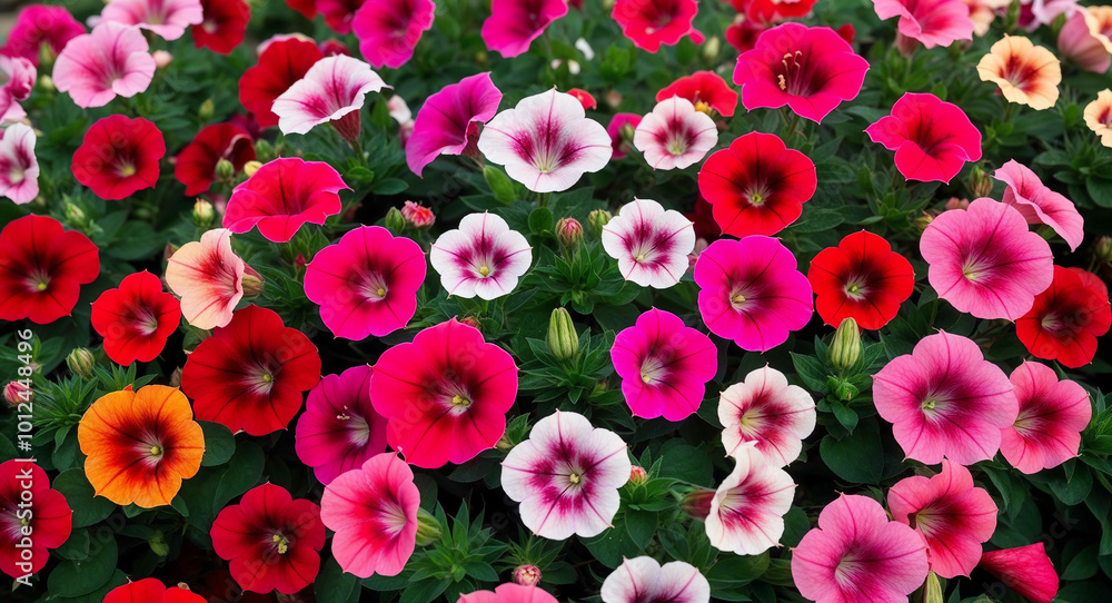 Colorful petunia flowers background Colorful petunia flowers background