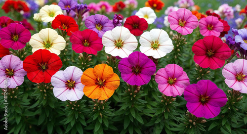 Colorful phlox flowers background