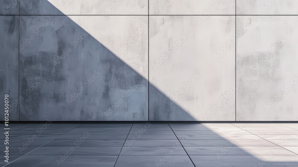 Modern Minimalist Concrete Wall with Shadow Effect Modern Minimalist Concrete Wall with Shadow Effect