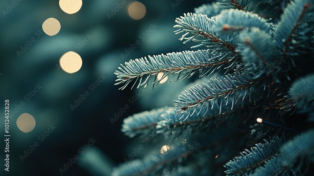 Close-up view of a Christmas tree background Close-up view of a Christmas tree background