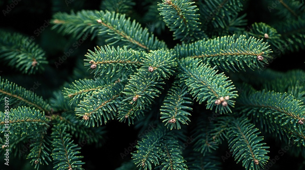 Close-up view of a Christmas tree background Close-up view of a Christmas tree background