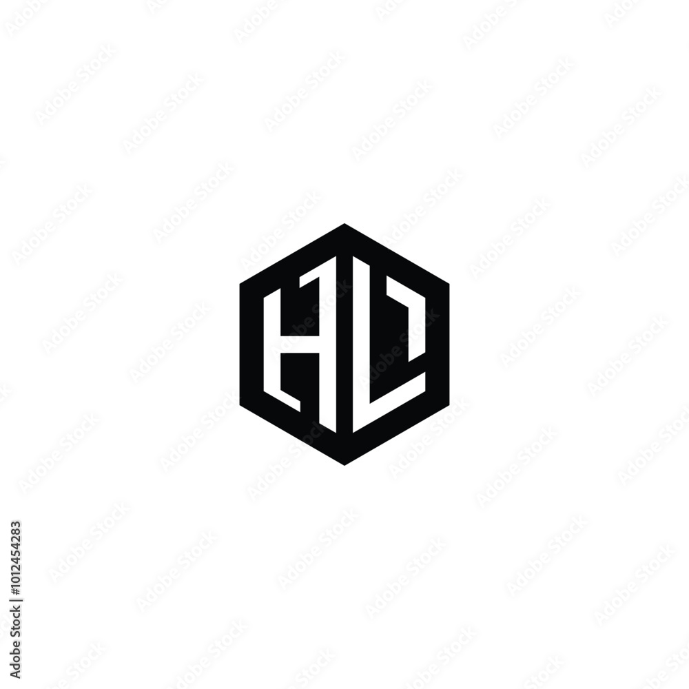 Minimalist Hexagonal HL Lettermark Logo Minimalist Hexagonal HL Lettermark Logo