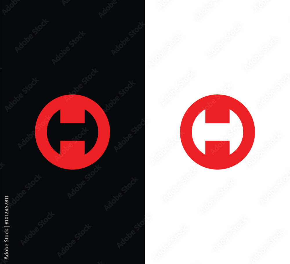Fototapeta premium Minimalist Letter OH Logo Design