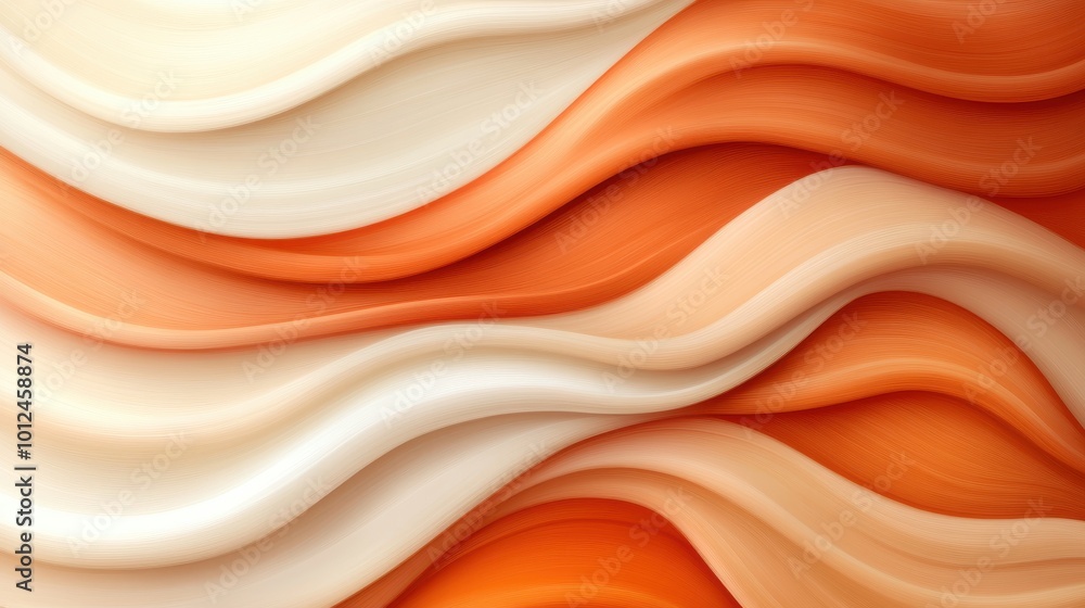 This image is an abstract pattern using soft flowing lines in various shades of orange and cream, creating a harmonious and soothing effect, with depth perception. This image is an abstract pattern using soft flowing lines in various shades of orange and cream, creating a harmonious and soothing effect, with depth perception.