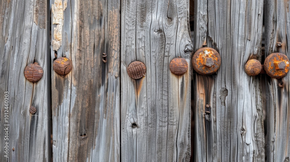 Rustic Wood Texture with Unique Fasteners Rustic Wood Texture with Unique Fasteners