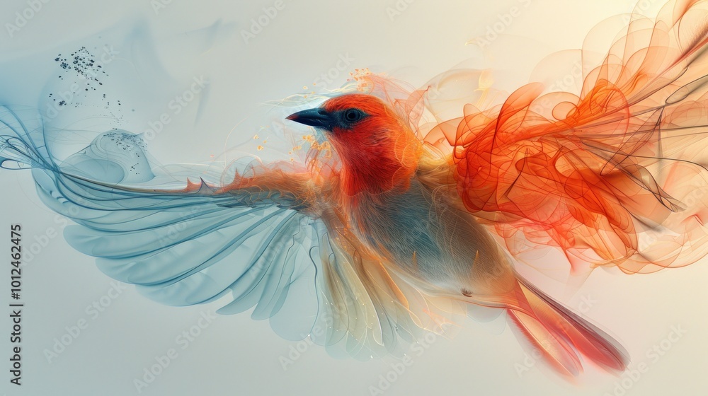 Obraz premium Abstract Bird in Flight