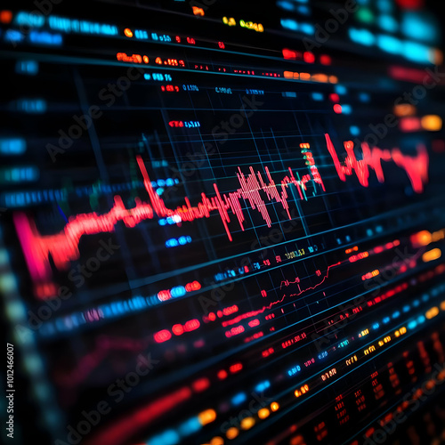 Abstract Photo - Stock Market Data Trends and Analysis