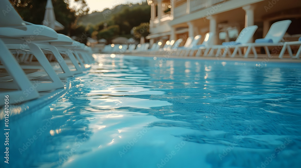 Luxury Hotel Pool Photo:  Summertime Relaxation and Bliss