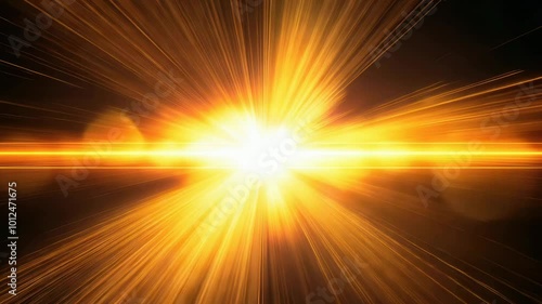 A Bright Golden Light Erupting From the Center of a Black Background
