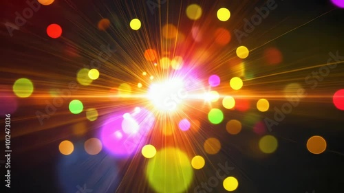 A radiant explosion of light and color, creating a captivating and vibrant visual experience