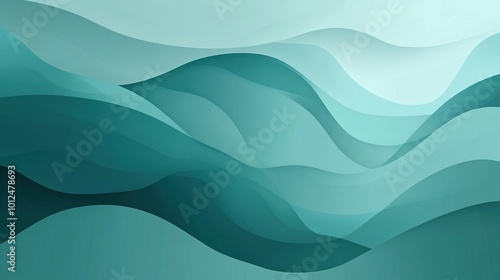 Abstract Teal Waves