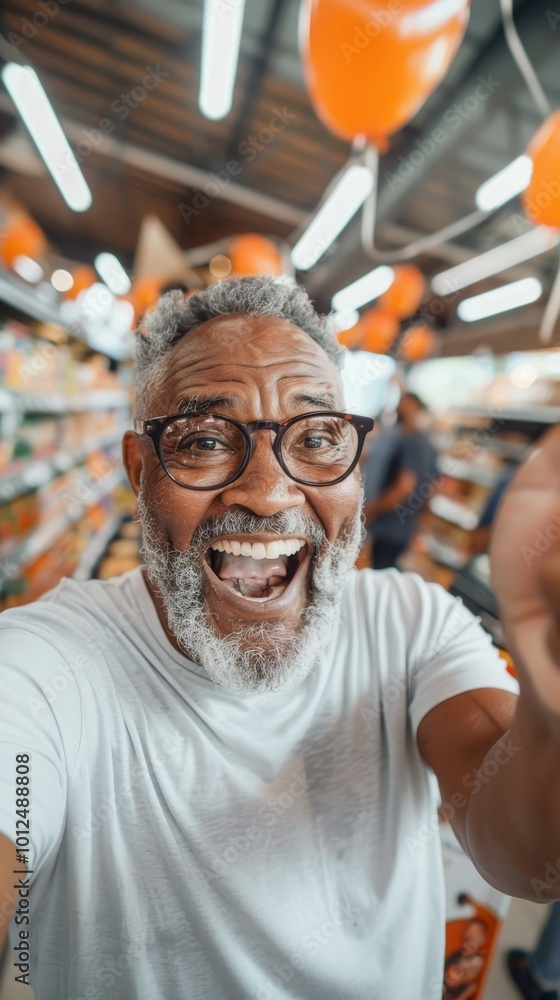 An excited man gives a thumbs up while holding a credit card in a store aisle, depicting joy and satisfaction in a brightly lit shopping environment. An excited man gives a thumbs up while holding a credit card in a store aisle, depicting joy and satisfaction in a brightly lit shopping environment.