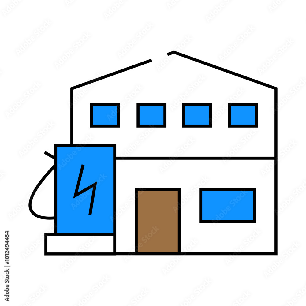 home charging station for electric car line icon vector. home charging station for electric car sign. isolated symbol illustration home charging station for electric car line icon vector. home charging station for electric car sign. isolated symbol illustration