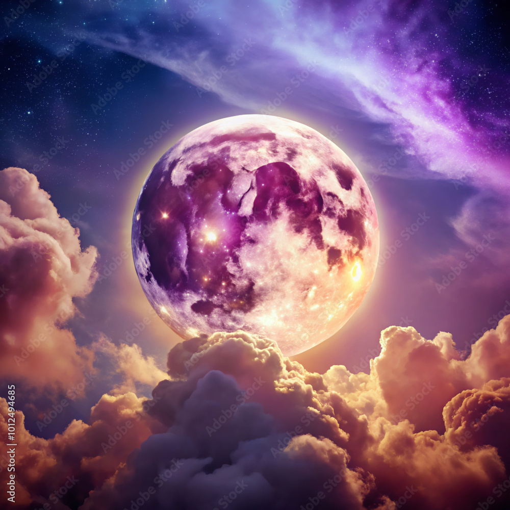 Fototapeta premium planet in space. moon, sky, night, earth, space, planet, clouds, blue, globe, cloud, nature, light, stars, universe, world, dark, astronomy, star, atmosphere, moonlight, sun, water, global, sea, black