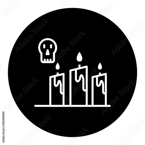 Scary Candle Vector Icons