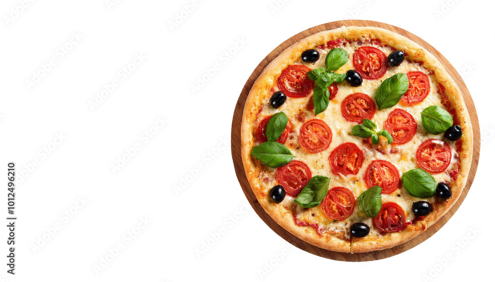 Fresh Vegan Pizza with Tomatoes and Olives – Transparent PNG Background Top Shot
Fresh Vegan Pizza with Tomatoes and Olives – Transparent PNG Background Top Shot