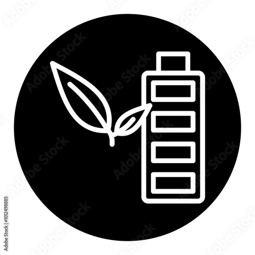 Eco Battery Vector Icons