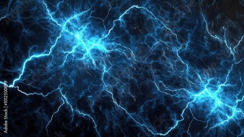 Blue Lightning Abstract