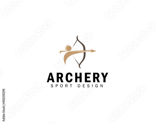 Archery logo creative icon design abstract sport vector