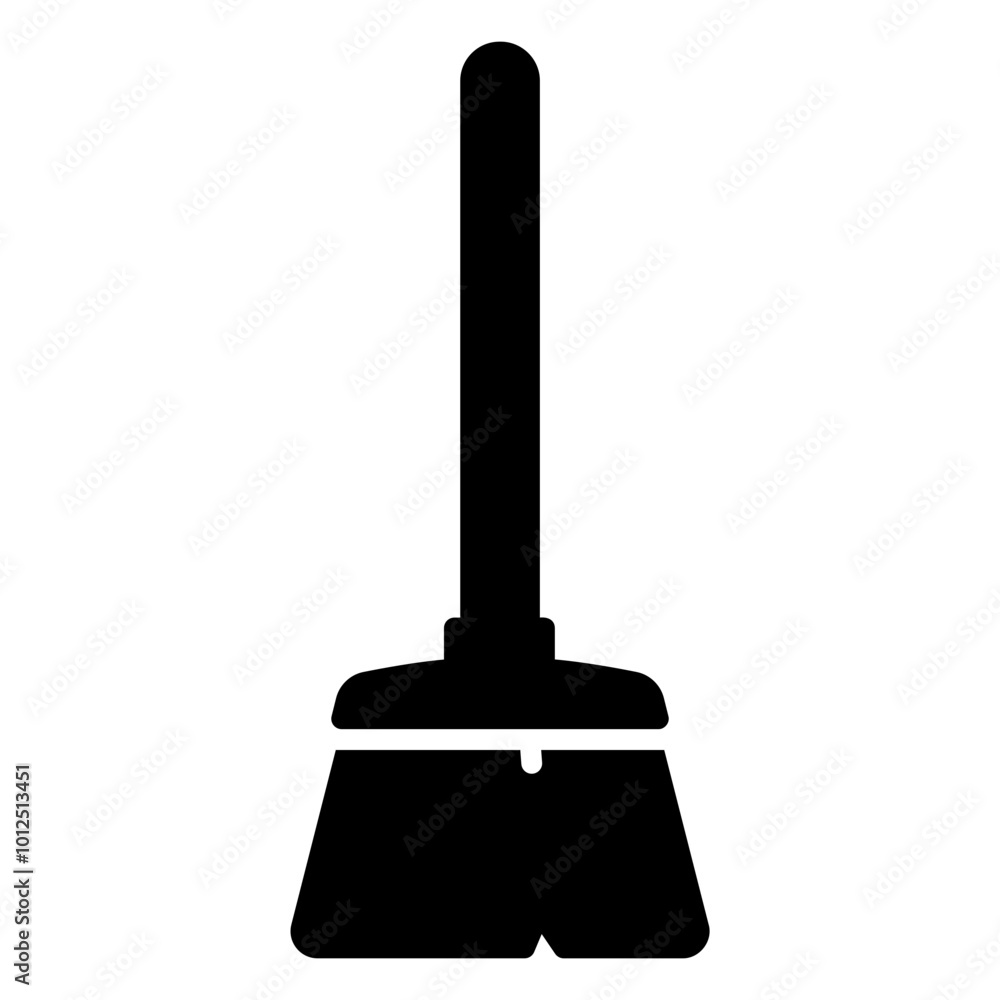 Broom icon for cleaning trash and dust Broom icon for cleaning trash and dust