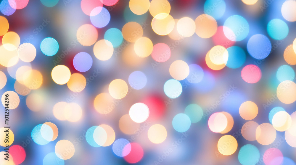 Fototapeta premium Colorful Bokeh Background with Soft Lights Creating a Festive and Joyful Atmosphere