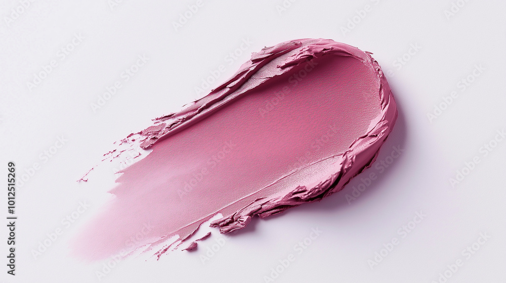 a single, elegant swatch of dusty pink lipstick on white background, with soft color gradients and subtle sheen to highlight the texture and glossiness of lip makeup a single, elegant swatch of dusty pink lipstick on white background, with soft color gradients and subtle sheen to highlight the texture and glossiness of lip makeup