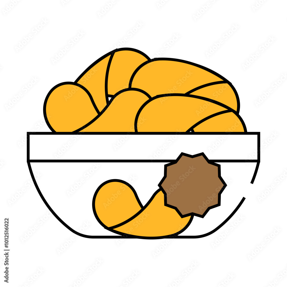 chips snack allergy line icon vector. chips snack allergy sign. isolated symbol illustration chips snack allergy line icon vector. chips snack allergy sign. isolated symbol illustration