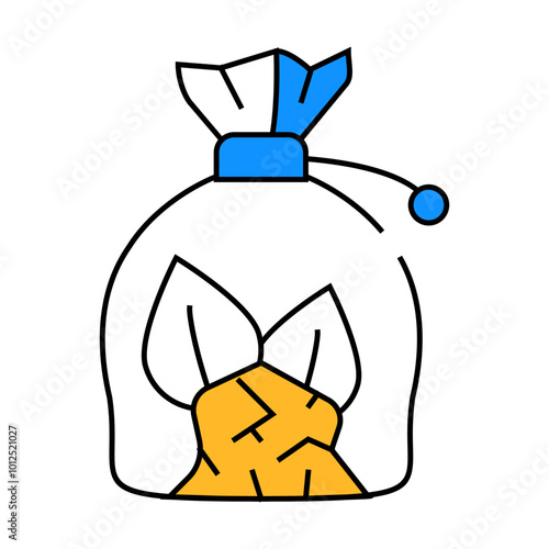 witches pouch line icon vector. witches pouch sign. isolated symbol illustration