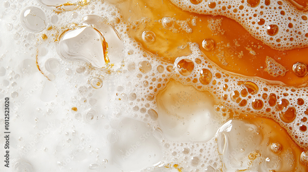 close-up, top down view, the image of honey spreading on a white background close-up, top down view, the image of honey spreading on a white background