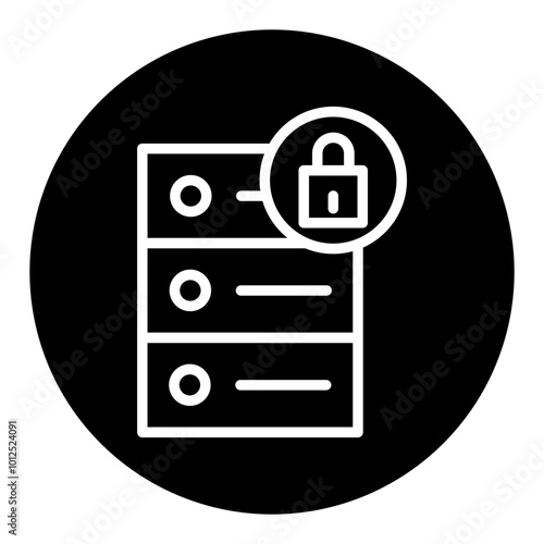 Database Lock Vector Icons