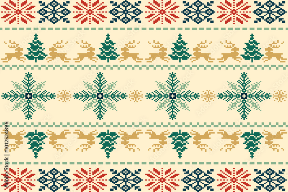 Festive Pixel Art Fabric Design Geometric Shapes in Vibrant Colors for Christmas.Ideal for Scarves, Blankets, Tablecloths, Rugs, Clothing, and Decoration ,ethnic pattern Festive Pixel Art Fabric Design Geometric Shapes in Vibrant Colors for Christmas.Ideal for Scarves, Blankets, Tablecloths, Rugs, Clothing, and Decoration ,ethnic pattern