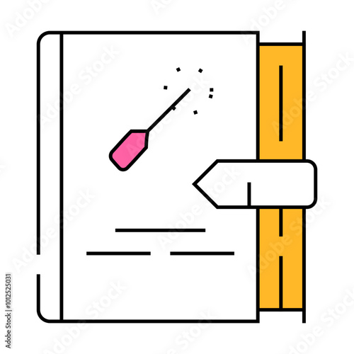 book magical literature line icon vector. book magical literature sign. isolated symbol illustration