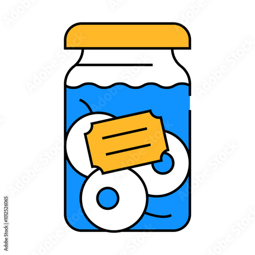 preserved eyes line icon vector. preserved eyes sign. isolated symbol illustration