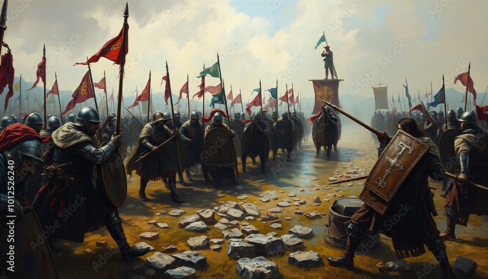 medieval age war painting medieval age war painting