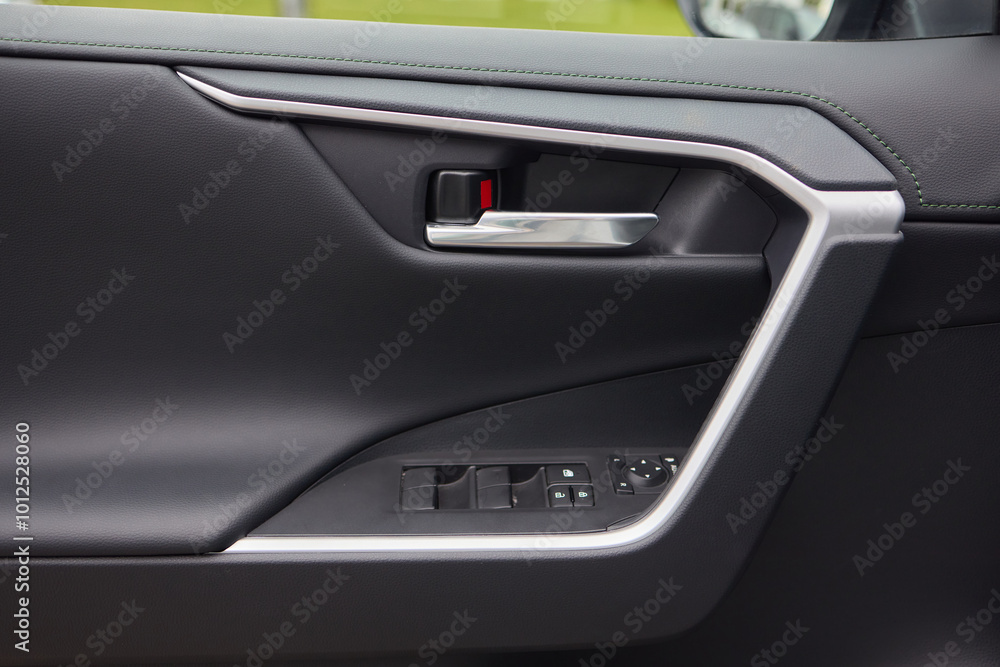 A car door with trim showcasing automotive design details A car door with trim showcasing automotive design details